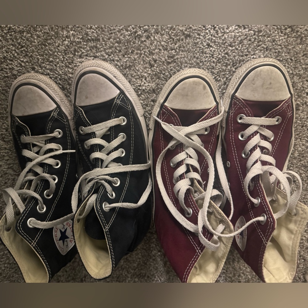 Well worn converse black only